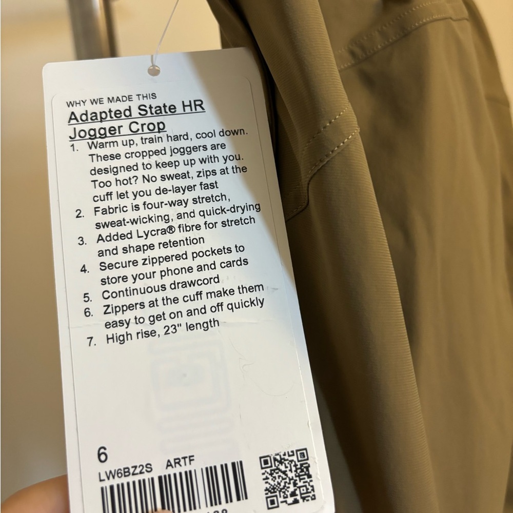 Lululemon Adapted State HR Jogger Crop